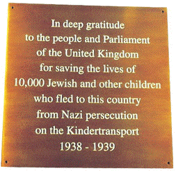 Kindertransport
Plaque