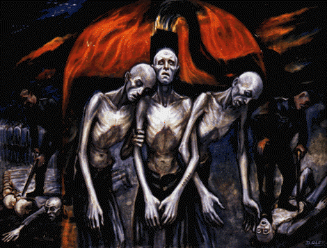 .Shoah
Painting by
David Olčre,
Auschwitz
Holocaust
Survivor