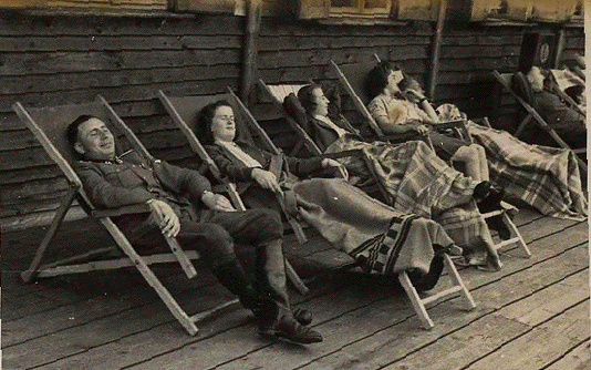 Auschwitz SS guards during
a lunch break