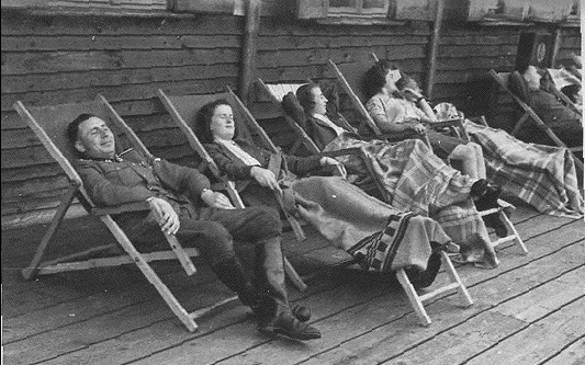 Auschwitz SS guards during a lunch
break